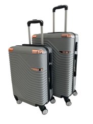 Sada cestovních zavazadel stříbrná 2ks