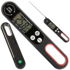 LCD kuchyňský teploměr do 300°C černý