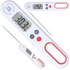 LCD kuchyňský teploměr do 300°C bílý