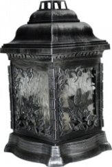 Hřbitovní lampa černá Květiny