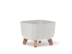 Květináč GRACIA SQUARE ECO WOOD bílý 24cm