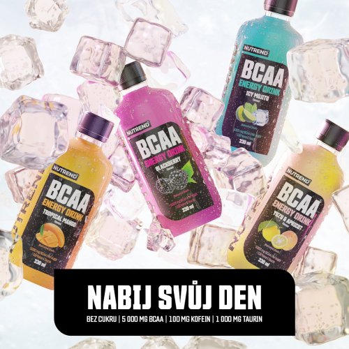 BCAA Energy Drink 330ml Nutrend - Příchuť: icy mojito