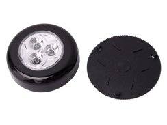 Bezdrátová samolepicí lampa 3 LED černá