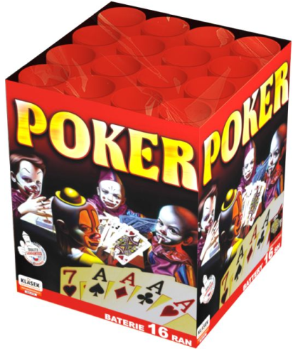 Kompaktní ohňostroj Poker 16 ran / 25 mm