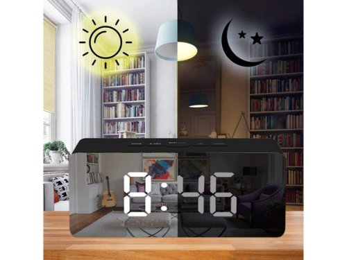 Hodiny LED 4v1 čierne