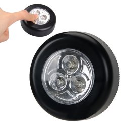 Bezdrátová samolepicí lampa 3 LED černá