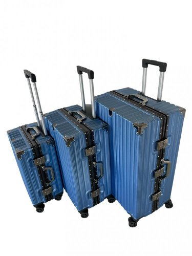 Sada luxusnej cestovnej batožiny 3ks - modrá