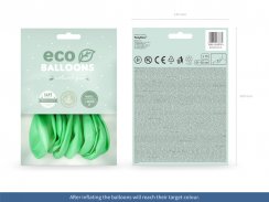 Latexové balóniky metalické Eco - mint 10ks 30cm