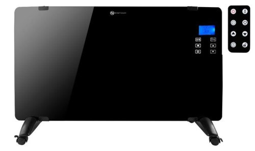 Skleněný konvektor s LCD displejem 2000W černý