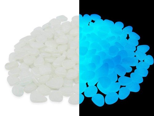 Žiariace fluorescenčné kamene biele 100ks
