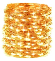Vánoční osvětlení 300 LED 30m USB teplá bílá