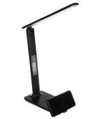 Stolní lampa s meteorologickou stanicí - černá