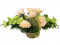 Smútočná kytica z umelých kvetov květináč  - broskyňová
