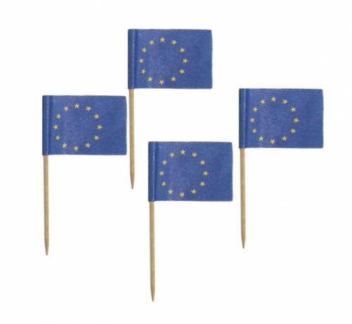 Papierová vlajočka EÚ na špajli 144ks