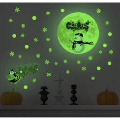 Vianočné fluorescenčné samolepky