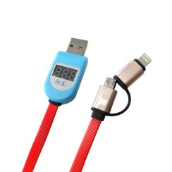 Nabíjecí kabel 2v1 s LCD displejem Nabíjecí kabel 2v1 s LCD displejem