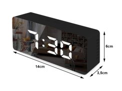 Hodiny LED 4v1 černé