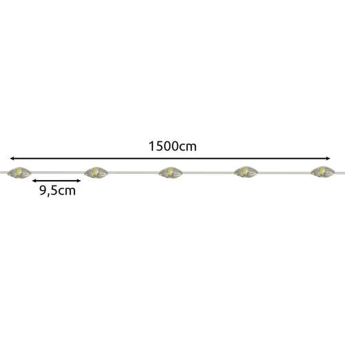 Solární girlanda 15m IP44
