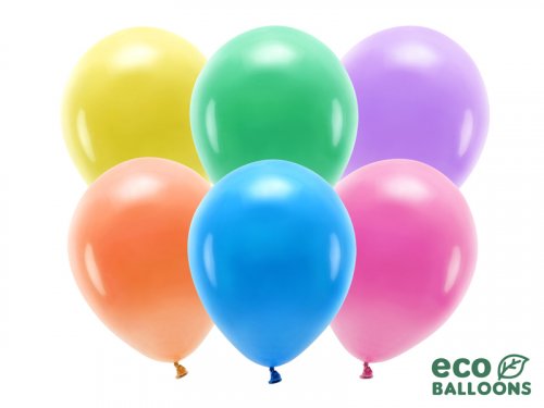Latexové balóniky pastelové - EKO, mix farieb, 10ks