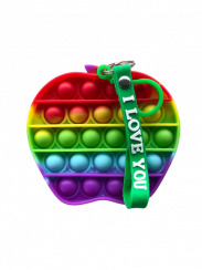 Pop It antistresová hračka jablko rainbow