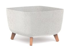 Květináč GRACIA SQUARE ECO WOOD bílý 39cm