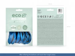 Latexové balónky metalické Eco - modré 10ks 30cm