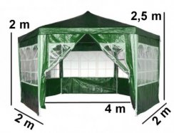 Záhradný stan 2x2x2m s oknami
