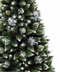 Umělý vánoční stromek Borovice stříbrná s krystaly ledu