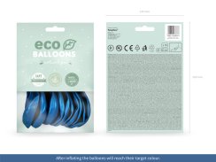 Latexové balónky metalické Eco - tmavě modré 10ks 30cm