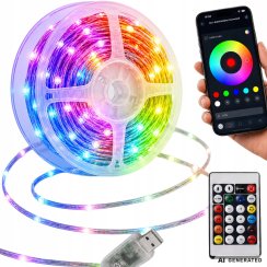Led páska rgb 10 m s aplikací a synchronizace s hudbou
