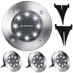 Solární zemní lampy 8 LED 4 ks