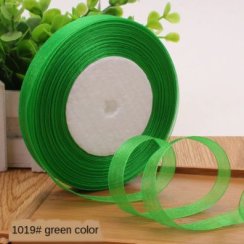 Stuha na balónky - Organza zelená 6mmx25m