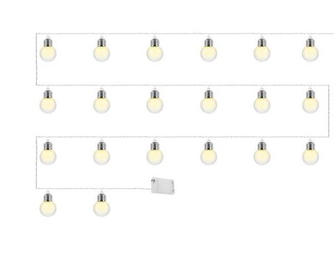 Světelný řetěz žárovky LED teplá bílá 20ks