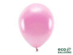 Latexové balónky metalické Eco - růžové 10ks 30cm
