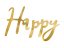 Banner Happy Birthday zlatý 62cm