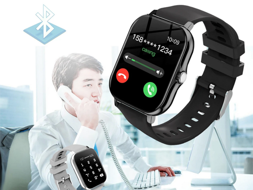 Chytré hodinky smartwatch s bluetooth - Barva: Černá