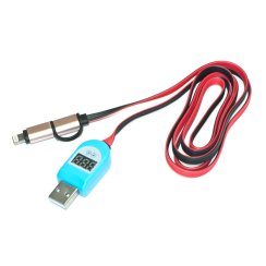 Nabíjecí kabel 2v1 s LCD displejem