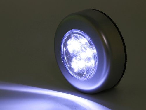 Bezdrátová samolepicí lampa 3 LED stříbrná