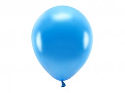 Latexové balónky metalické Eco - modré 10ks 30cm