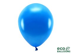 Latexové balónky metalické Eco - tmavě modré 10ks 30cm