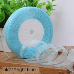 Stuha na balónky - Organza modrá 6mmx25m