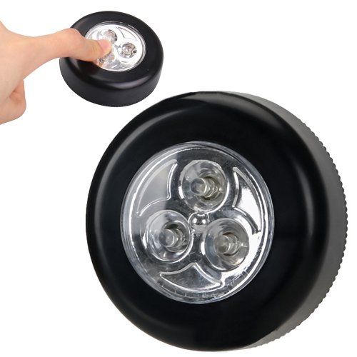 Bezdrátová samolepicí lampa 3 LED černá