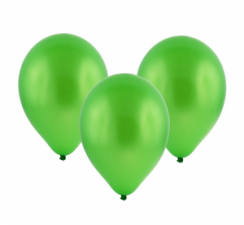 Latexové balónky metalické - zelené 10ks 30cm