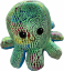 Oboustranná plyšová chobotnice s měnícím se výrazem (zelená/modrá)