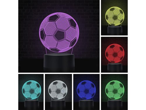 Futbalová nočná lampa 3D LED