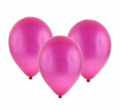 Latexové balónky metalické - růžové 10ks 30cm
