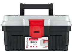 Kufr na nářadí OPTIMA bez přihrádek šedý 296x178x153
