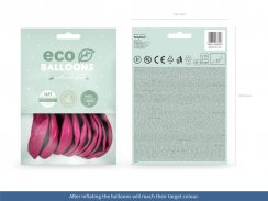 Latexové balónky metalické Eco - fuchsiové 10ks 30cm