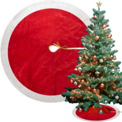 Podložka na vánoční stromeček červená 90cm