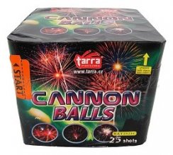 Kompaktní ohňostroj Cannon balls 25 ran / 25 mm